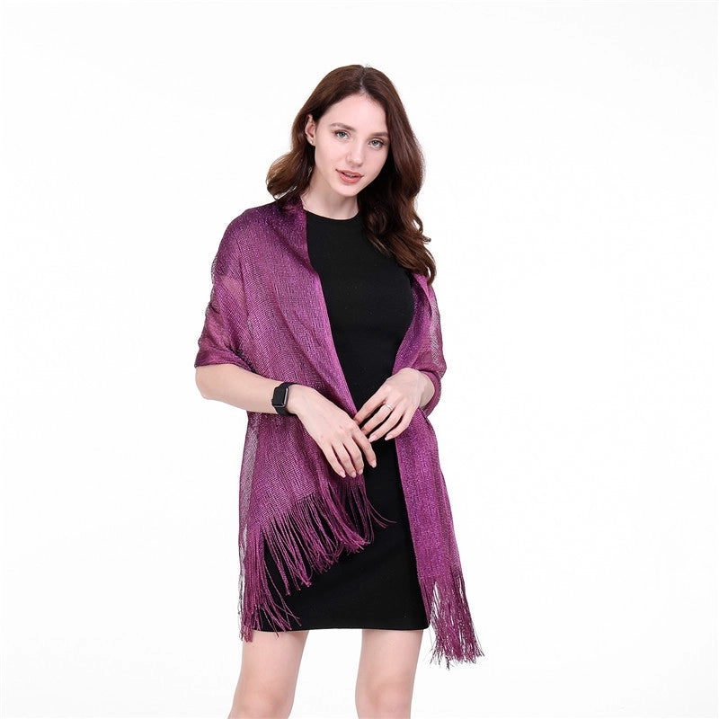 Spot High Quality Dinner Shawl Tassel Scarf Clothing Accessories Elegant Ladies Scarf Batch