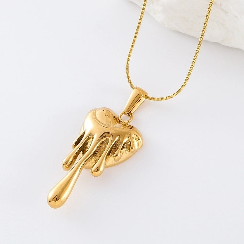 Casual Elegant Classic Style Heart Shape 304 Stainless Steel Pendant Necklace