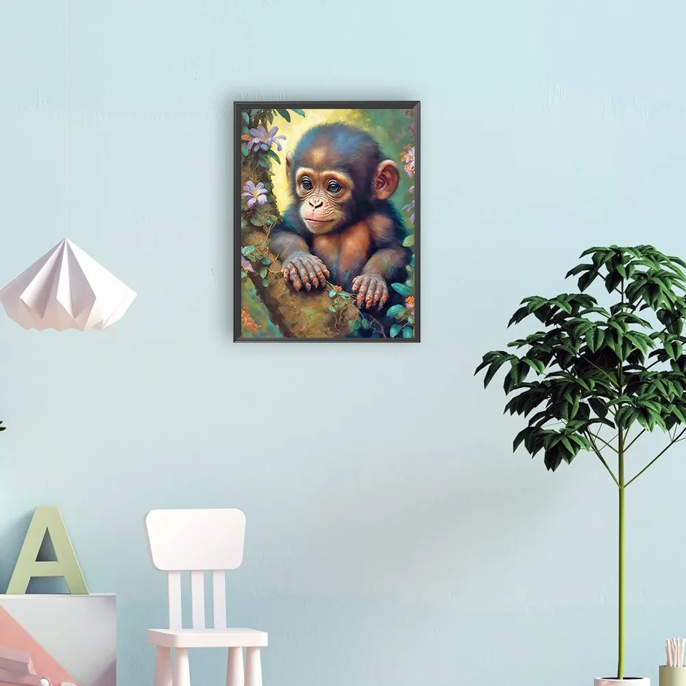 Diamond Painting - Full Round Drill - Monkey(Canvas|30*40cm)