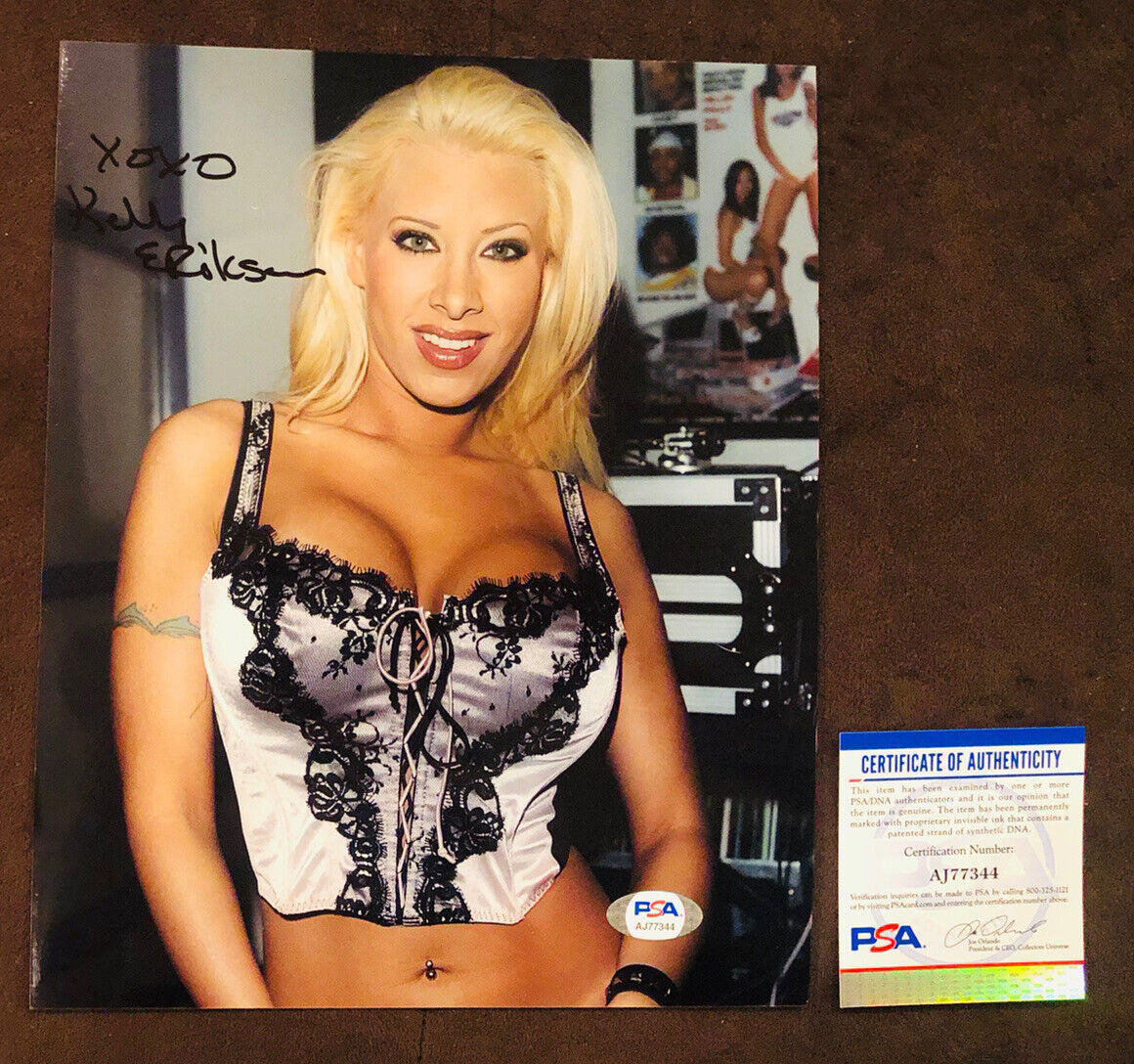 Kelly Erickson ADULT STAR SIGNED 8X10 Photo Poster painting AUTOGRAPH Sexy Booty Model AVN PSA