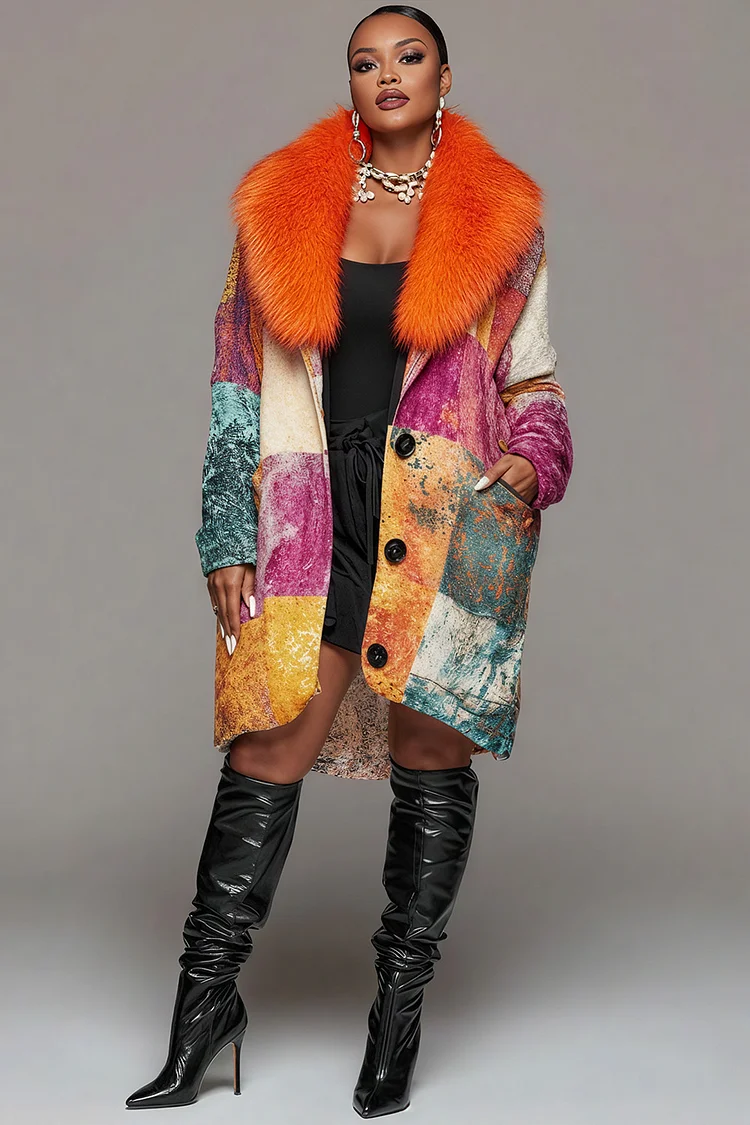 Xpluswear Design Plus Size Daily Multicolor Colorblock Turndown Collar Long Sleeve Pocket Casual Jacket 2024 - Xpluswear