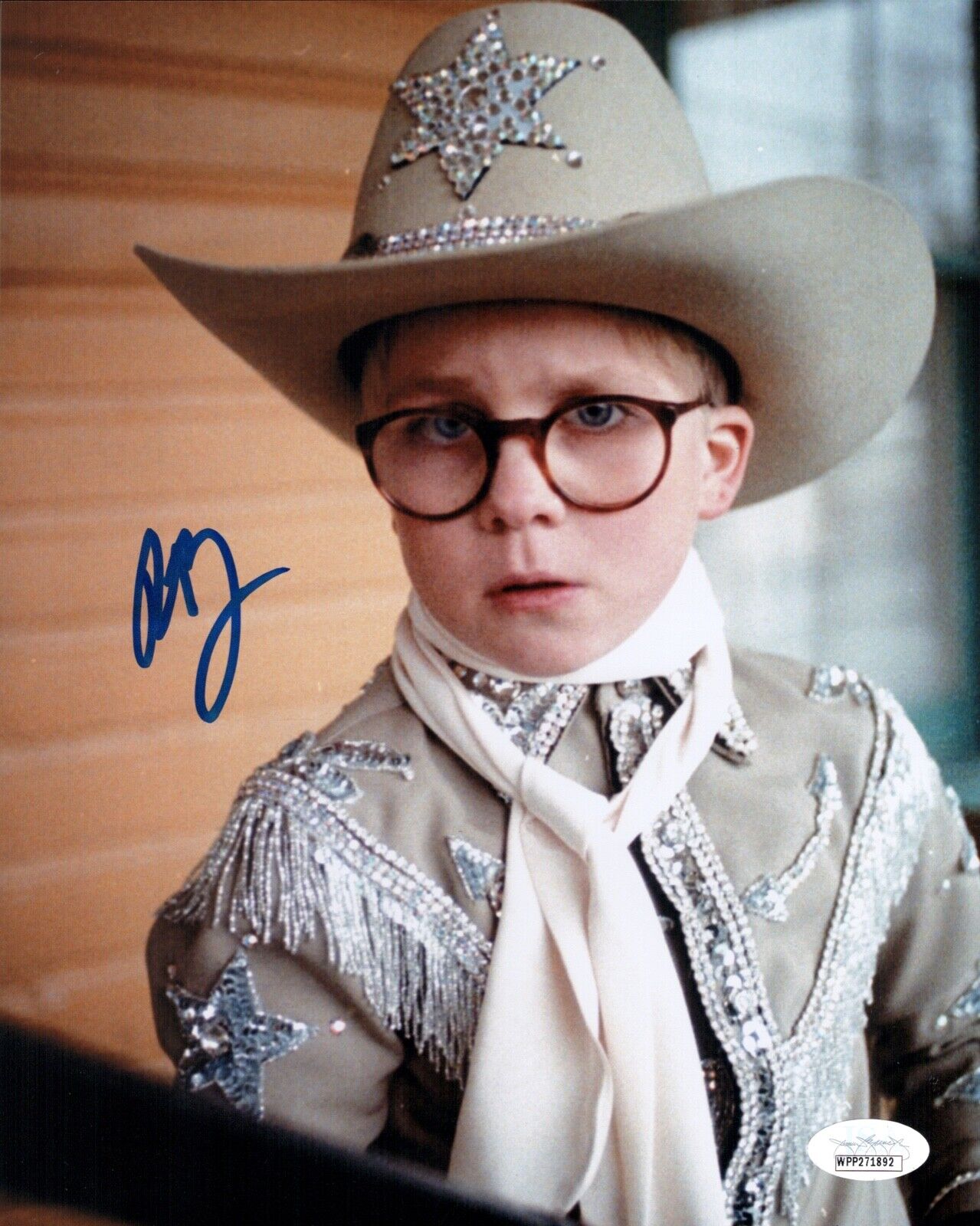 PETER BILLINGSLEY Signed 8x10 A CHRISTMAS STORY Photo Poster painting WITNESS Autograph JSA COA