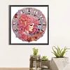 Clock Pink Hair Girl - Crystal Rhinestone Diamond Painting