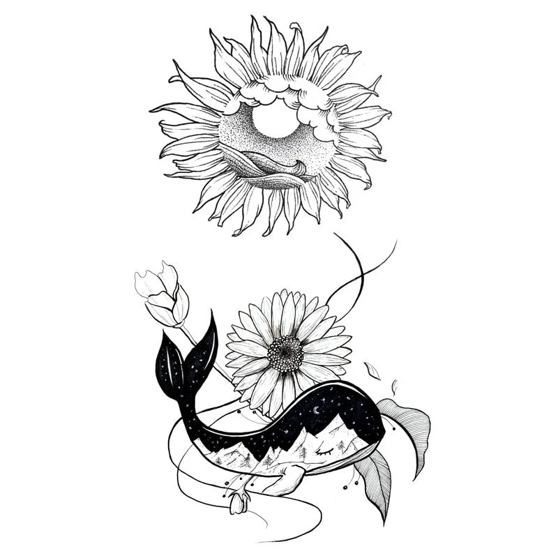 Waterproof Temporary Tattoo Stickers Butterfly Tiger Feather Design Tattoo Children Black Body Art Fake Tattoos for Men Women