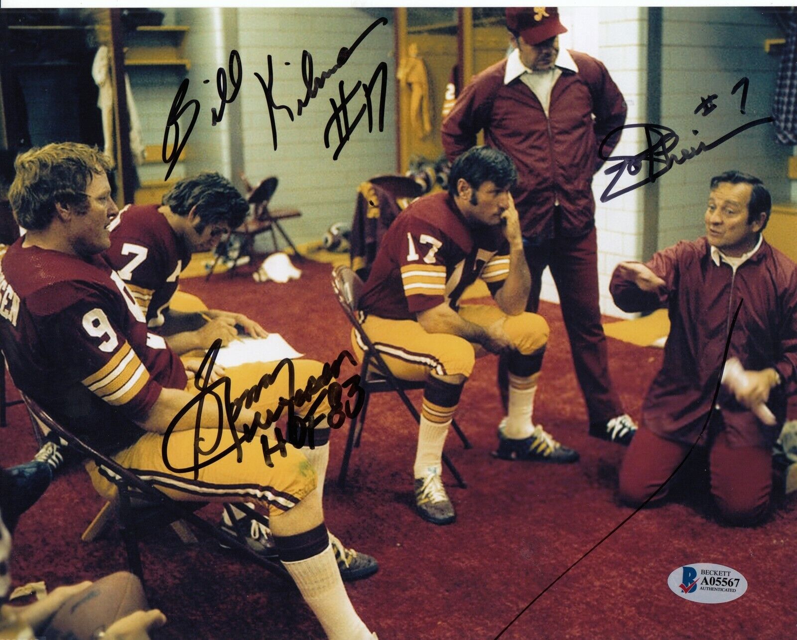 Jurgensen Kilmer Theismann Beckett Full Letter#0 Signed 8x10 Washington Redskins