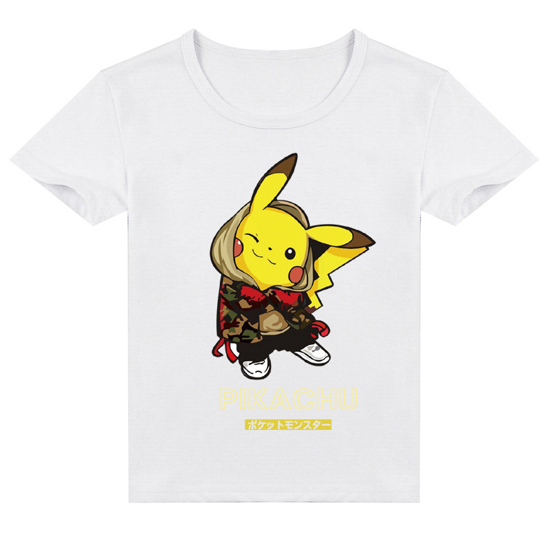 Mayoulove Pikachu T-Shirt - Cute Pokemon Graphic Tee for Kids - Perfect for Fans of Pikachu and Pokemon - Soft and Comfortable Fabric - Ideal for Boys and Girls - Available in Multiple Sizes-Mayoulove