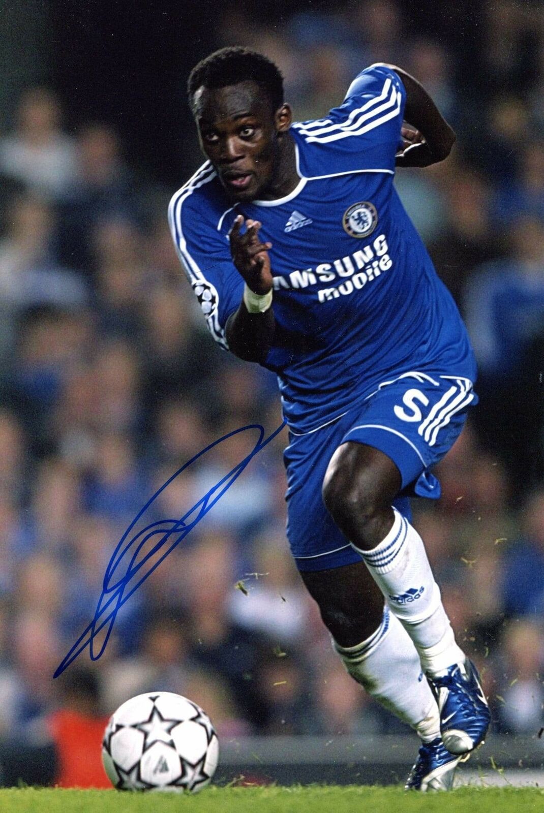 SOCCER Michael Essien FC CHELSEA autograph, In-Person signed Photo Poster painting