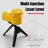 Black Laser Level Projector with Tripod - Self-Leveling Rotating Infrared Tool for DIY Construction Calibration