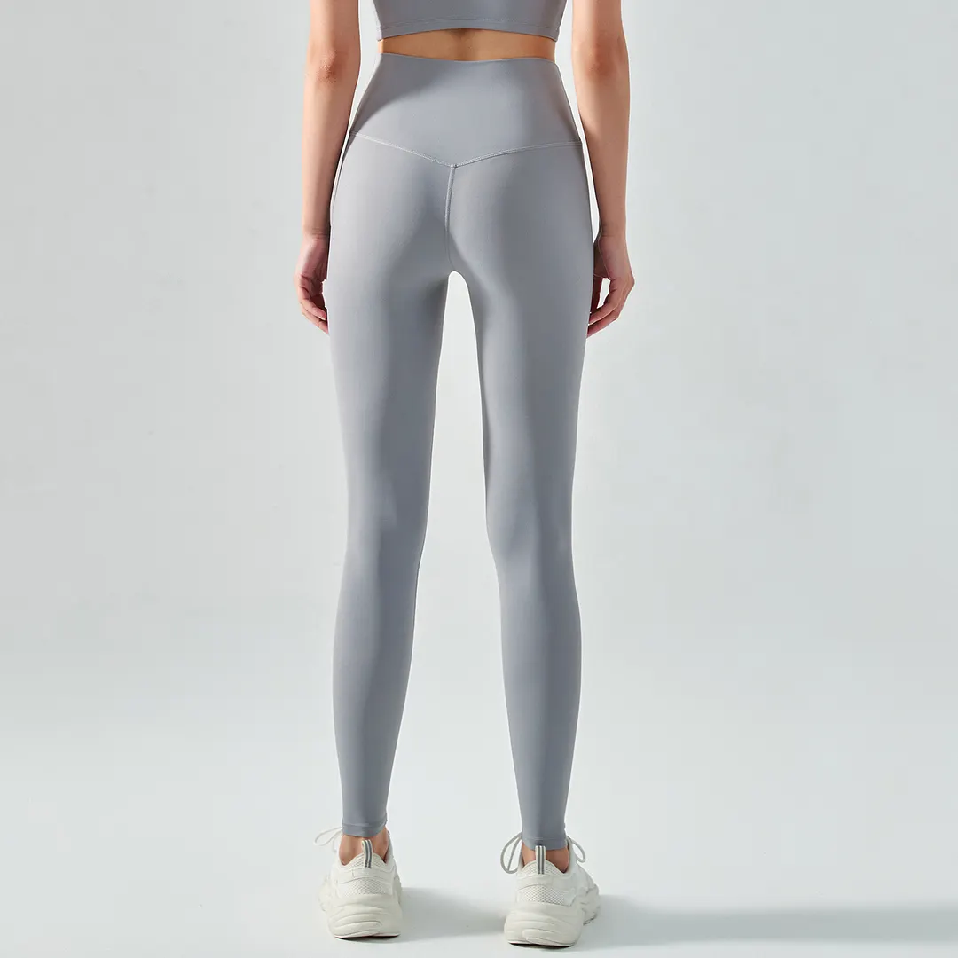 Buy no camel toe slim fit wide waist bubble peach super stretch tummy control non see through nylon gym yoga pants of high quality on Hergymclothing Rhino Gray
