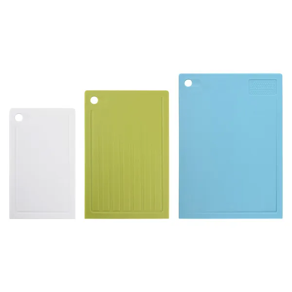 3-Piece Color-Coded Rectangular Cutting Board Set