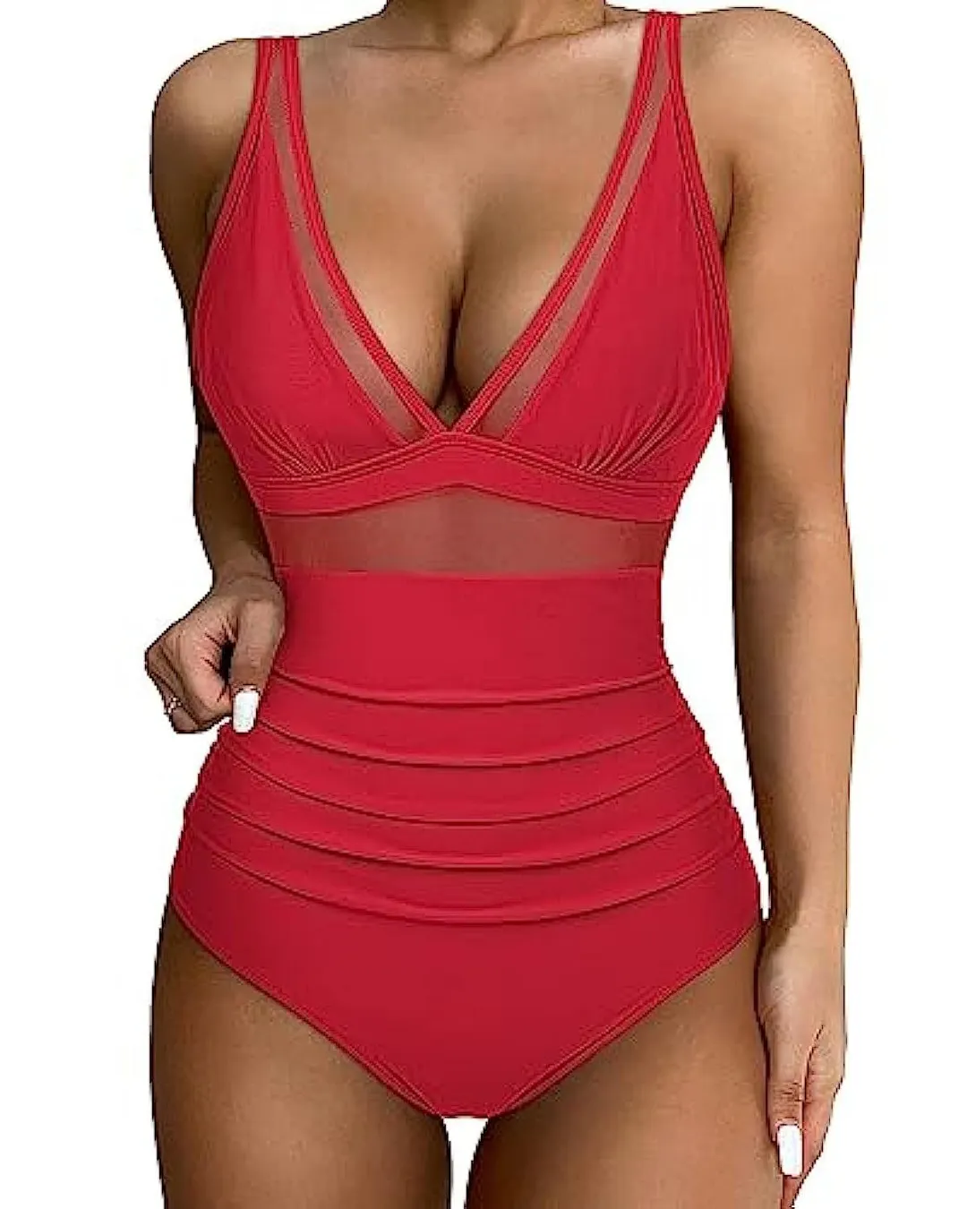 Brownm 2024 New High-Waisted Swimsuit Women's Tight Sexy Hollow Explosion
