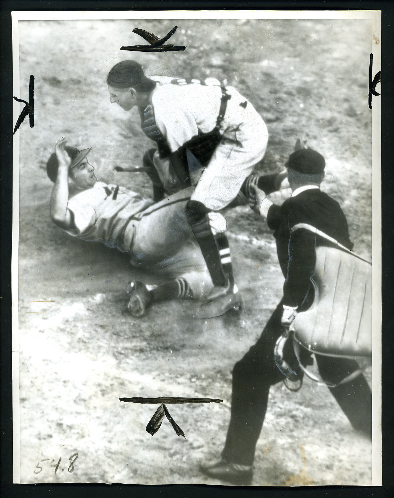 Joe Garagiola & Hal Wagner Charlie Berry 1946 World Series Press Photo Poster painting Cardinals