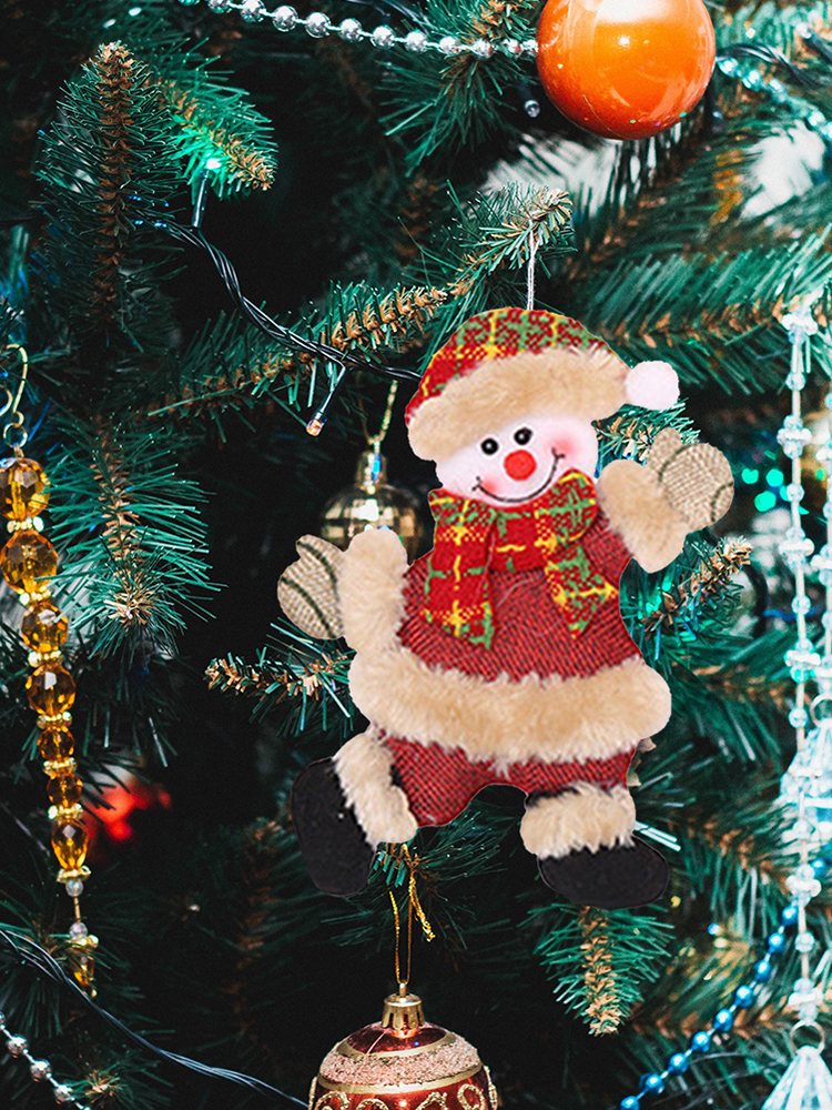 

Christmas Ornaments Santa Snowman Elk Xmas Tree Pendant Hanging Doll Decor, 501 Original