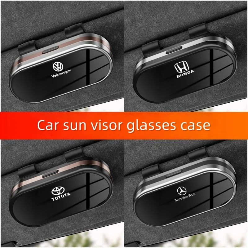 Car glasses case sun visor glasses storage box