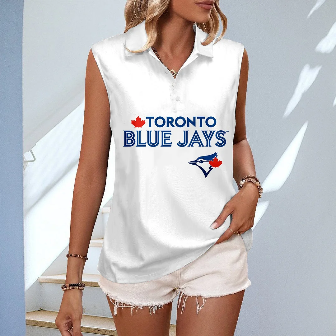 Women's V-neck Sleeveless Casual Polo Vest