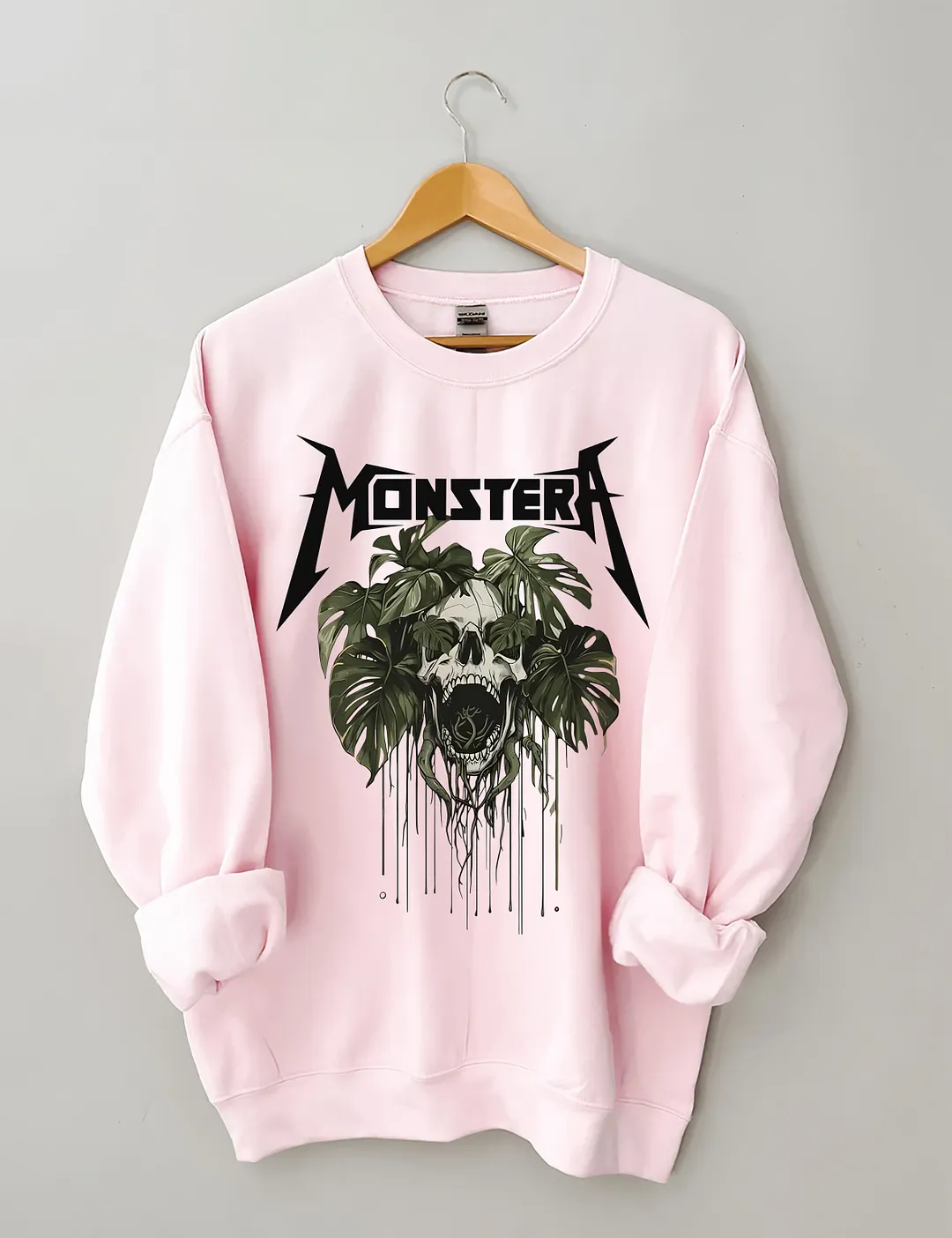 Monstera Skull Sweatshirt