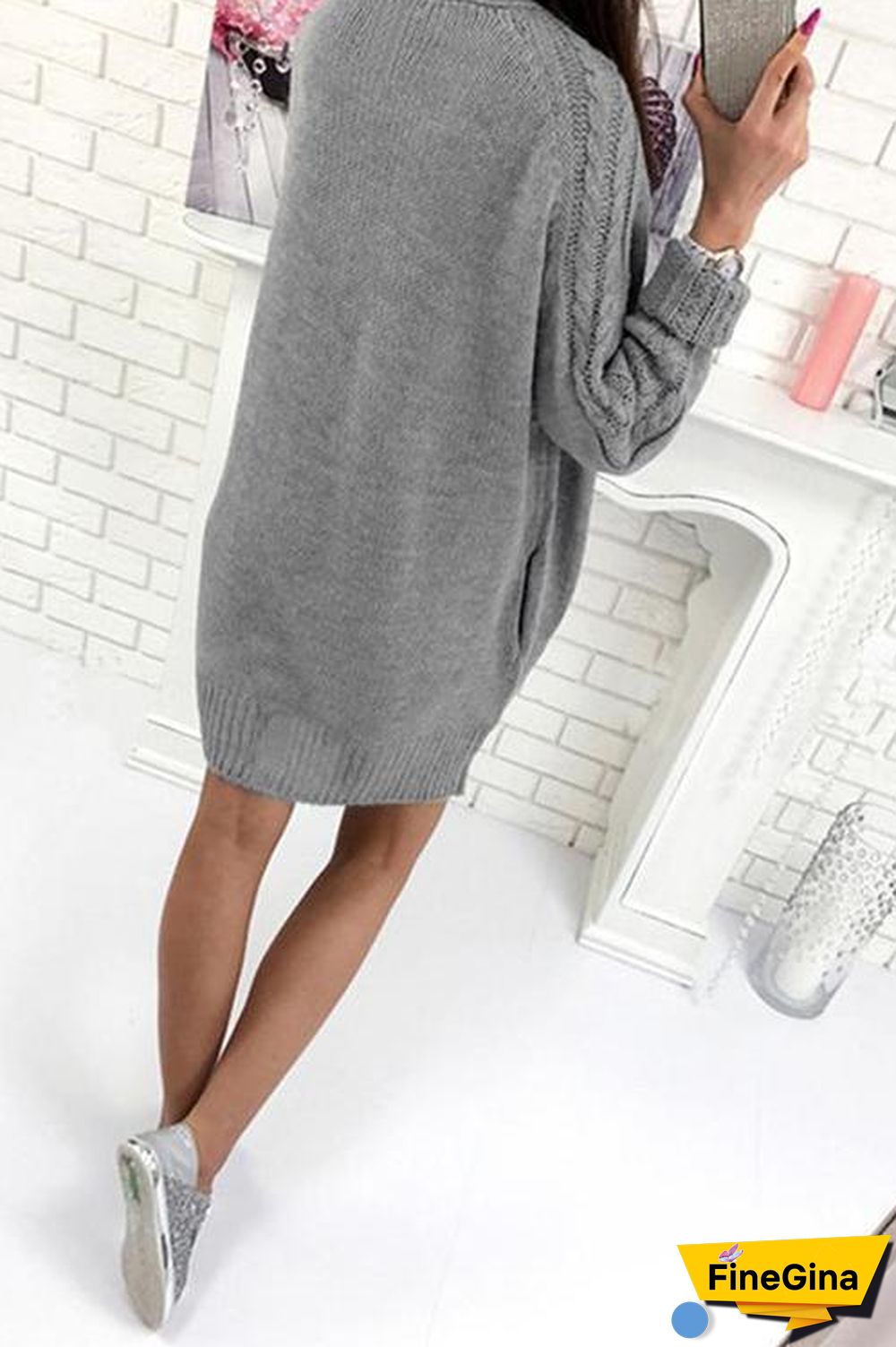 Casual Long Sleeves Long Cardigan