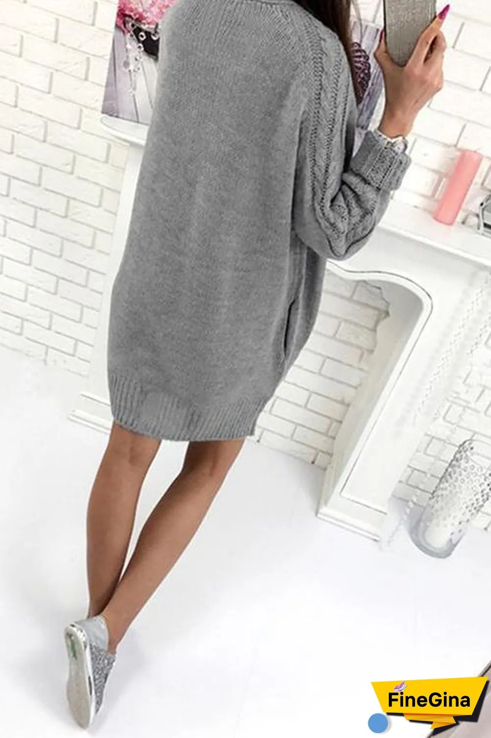 Casual Long Sleeves Long Cardigan