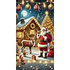 (40*70cm)Santa Claus - Full Round Drill Diamond Painting