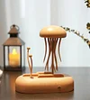 Purely handmade swimming jellyfish dynamic ornaments wooden mechanical high-end desktop decoration