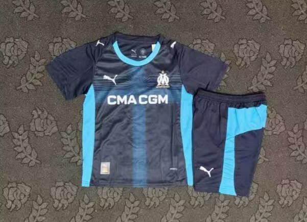 2025-2026 KIDS Olympique Marseille Away Football Shirt 1:1 Thai Quality- Maxi Kit
