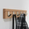 Kitchen Dining can move Self Adhesive Wood & Stainless Clothes Hook Wall Steel Bag Headphone Key Hanger Coat Towel Hooks