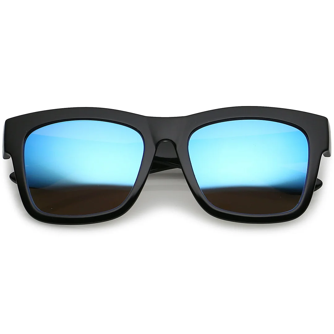 Lifestyle Super Thick Horn Rimmed glasses Thick Arms Mirror Square Lens 54mm