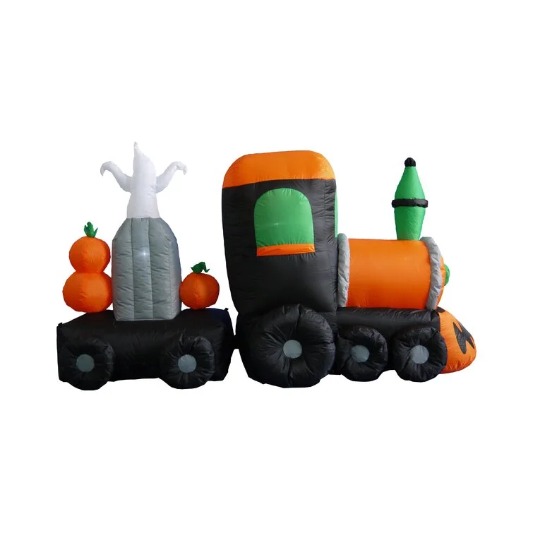 Inflatable Skeleton on Train Decoration
