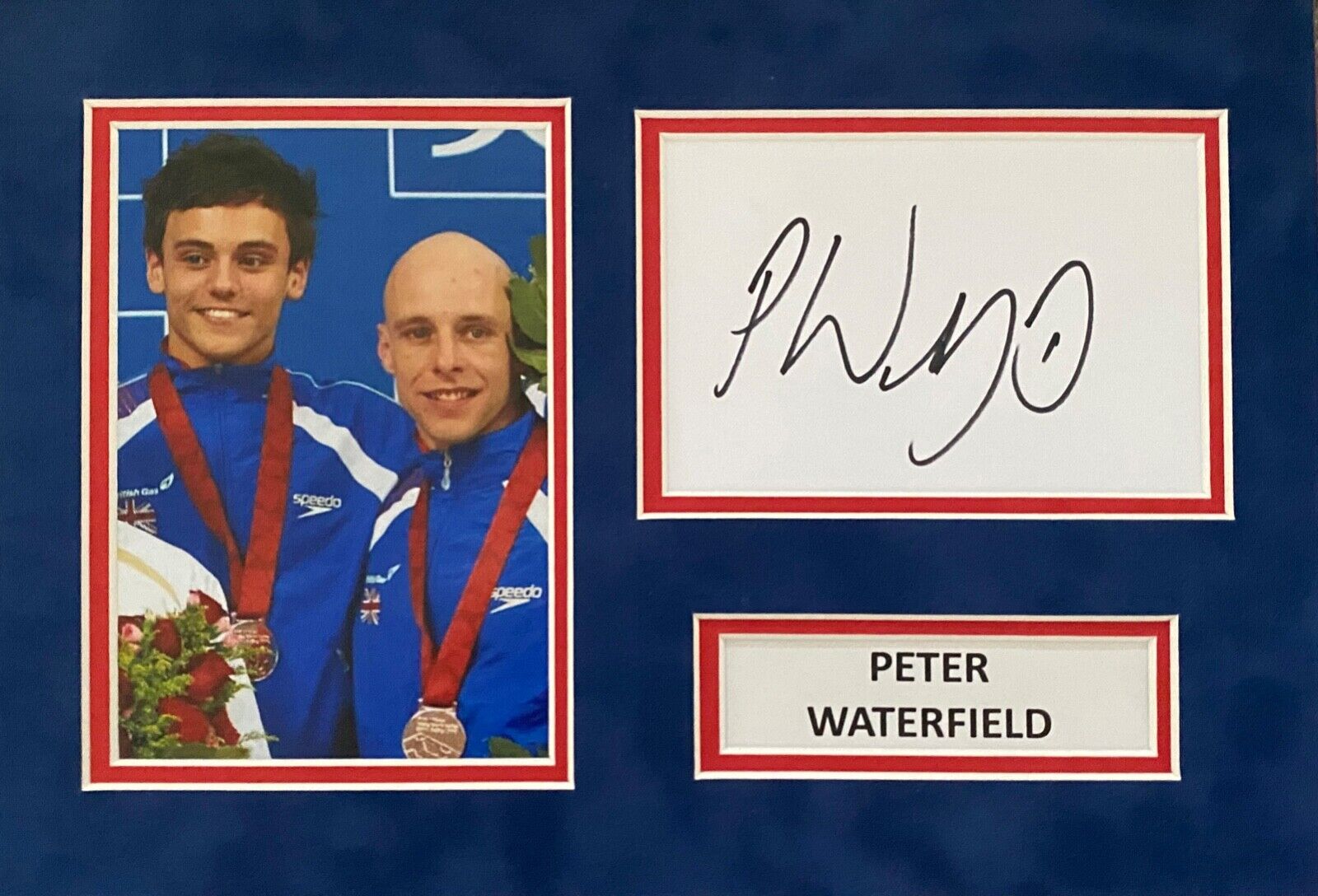 PETER WATERFIELD HAND SIGNED A4 Photo Poster painting MOUNT DISPLAY OLYMPICS AUTOGRAPH