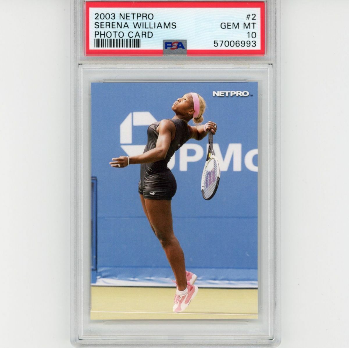 Graded 2003 Netpro SERENA WILLIAMS #2 Photo Poster painting Card Rookie Tennis Card PSA 10 Mint