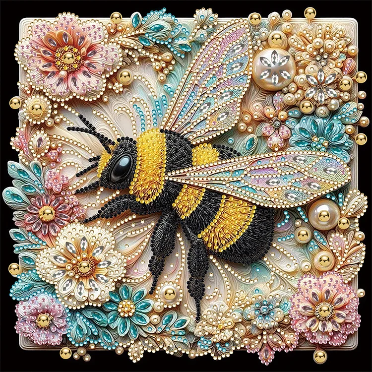 Bee 30*30cm (Canvas) Special Shaped Drill Diamond Painting gbfke