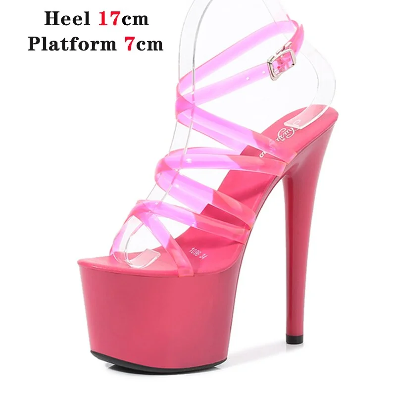 Qengg 2022 New Brand Women Sandals Summer Shoes Sexy Thick High Heels Platform Dress Party Wedding Shoes Woman Pumps Stripper Heels