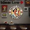 Safety first drink with a nurse - Round Vintage Metal Signs - 30*30cm