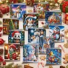 12Pcs Diamond Painting Winter Cartoon Greeting Card Set with Envelope