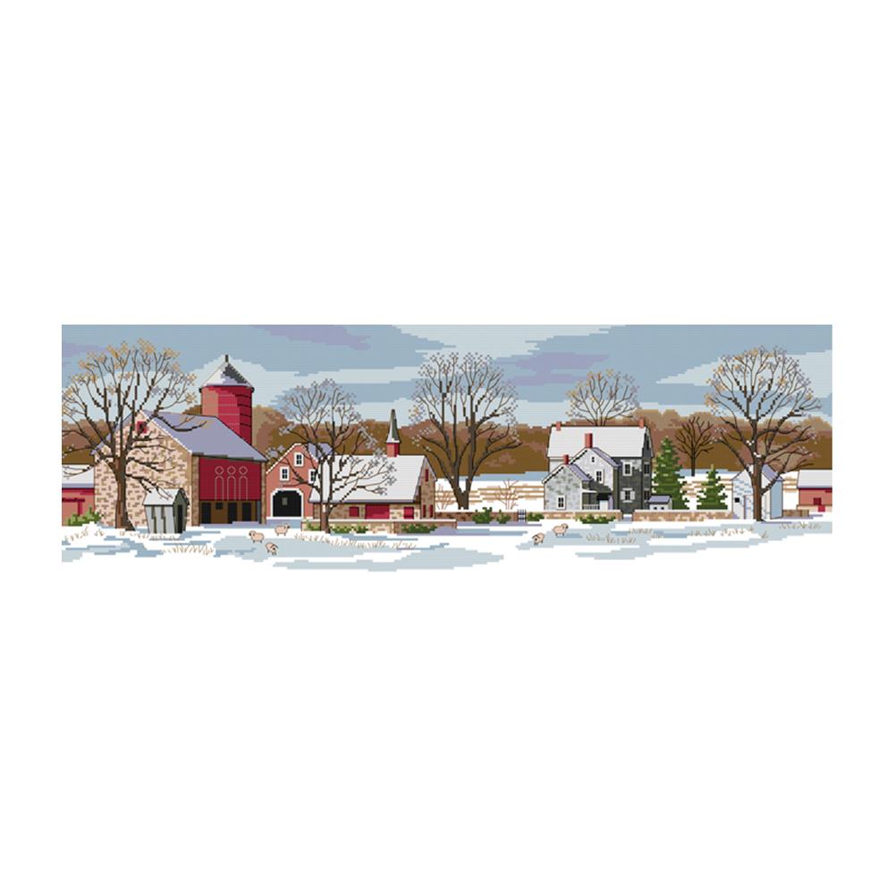 

Northland Scenery - 14CT Stamped Cross Stitch - 70*29cm, 501 Original