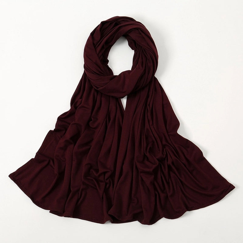 Hot New Solid Color Mercerized Cotton Jersey Scarf Soft Scarf Spot