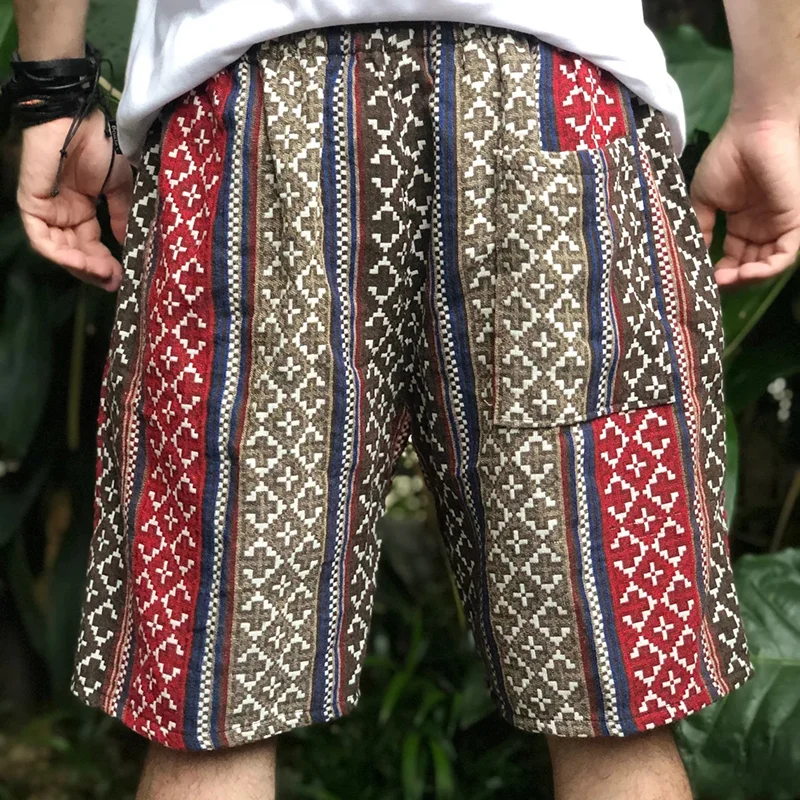  Ethnic Patterned Shorts for Men - Perfect for Summer Outdoors-INSPIREUSE