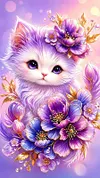 Luxury AB Velvet Diamond Painting Kit - Cat