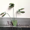 Metal Carnivorous Plant Garden Stake Weatherproof Large Venus Flytrap Plant Sculpture Rust Proof Painted Carnivorous Plants Garden Stake For Outdoor Gardens And Courtyards