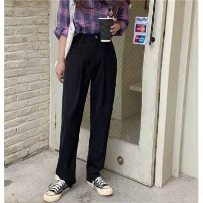 Women Suit Pants Spring Office Lady Long Trousers 2020 New Autumn Solid  Slim High Waist Fashion Pant Female
