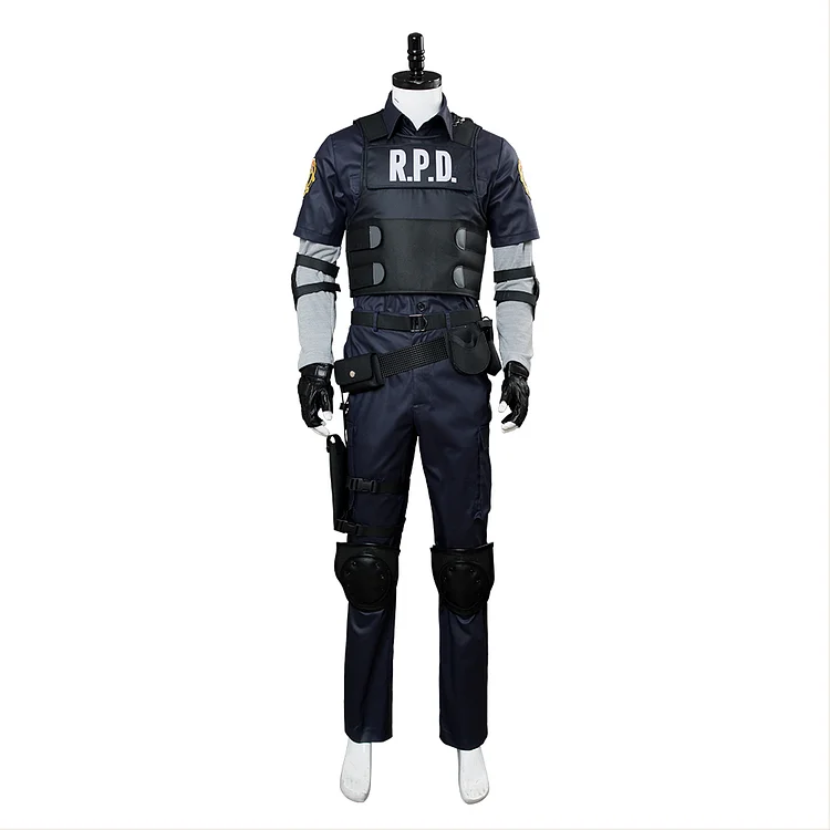 Resident Evil 2 Remake Re Leon Scott Kennedy Outfit Cosplay Costume Halloween Carnival Suit