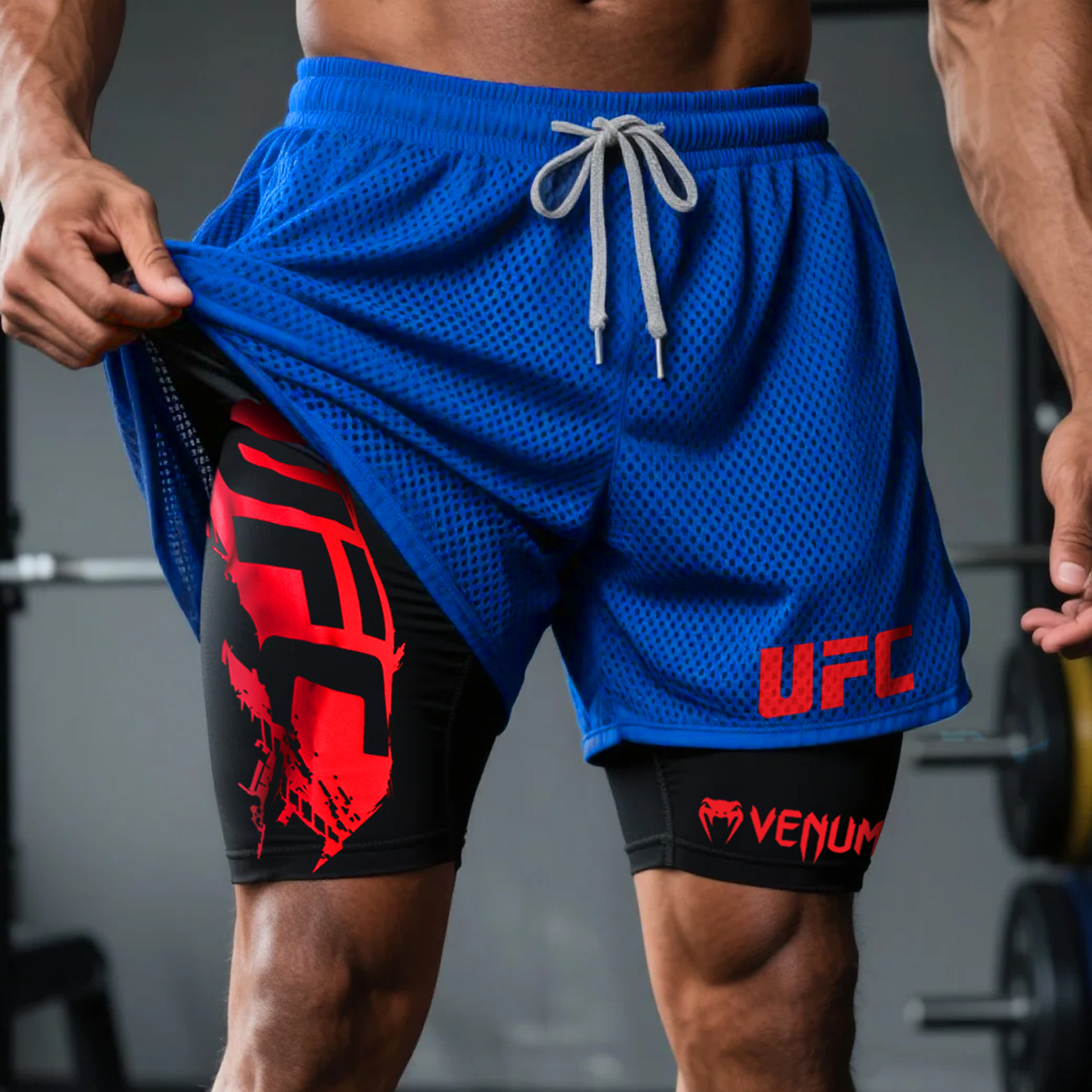  Men's Athletic Shorts with Bold Logo Design for Fitness Enthusiasts