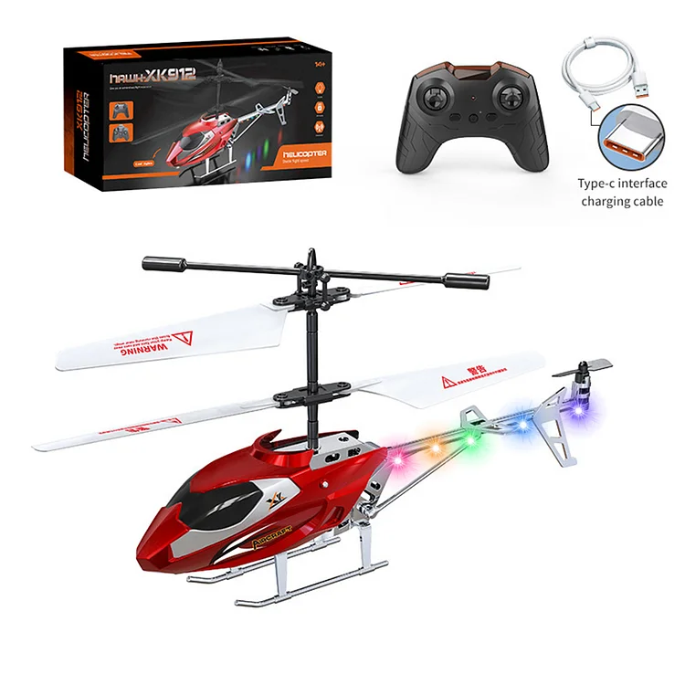 Remote Control Helicopter Mini Gyroscope RC Helicopters LED Light for Indoor to Fly for Kids and Beginners