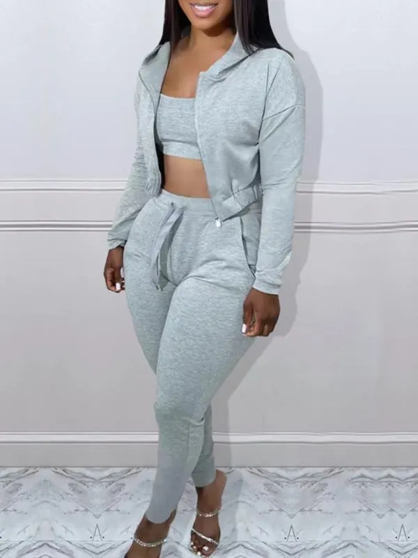Nautical Solid Sweatsuit 3/4 Sleeve Knit