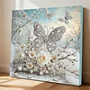DIY Pearl Painting Butterfly Garden for Home Wall Decor with Frame(30*30cm)