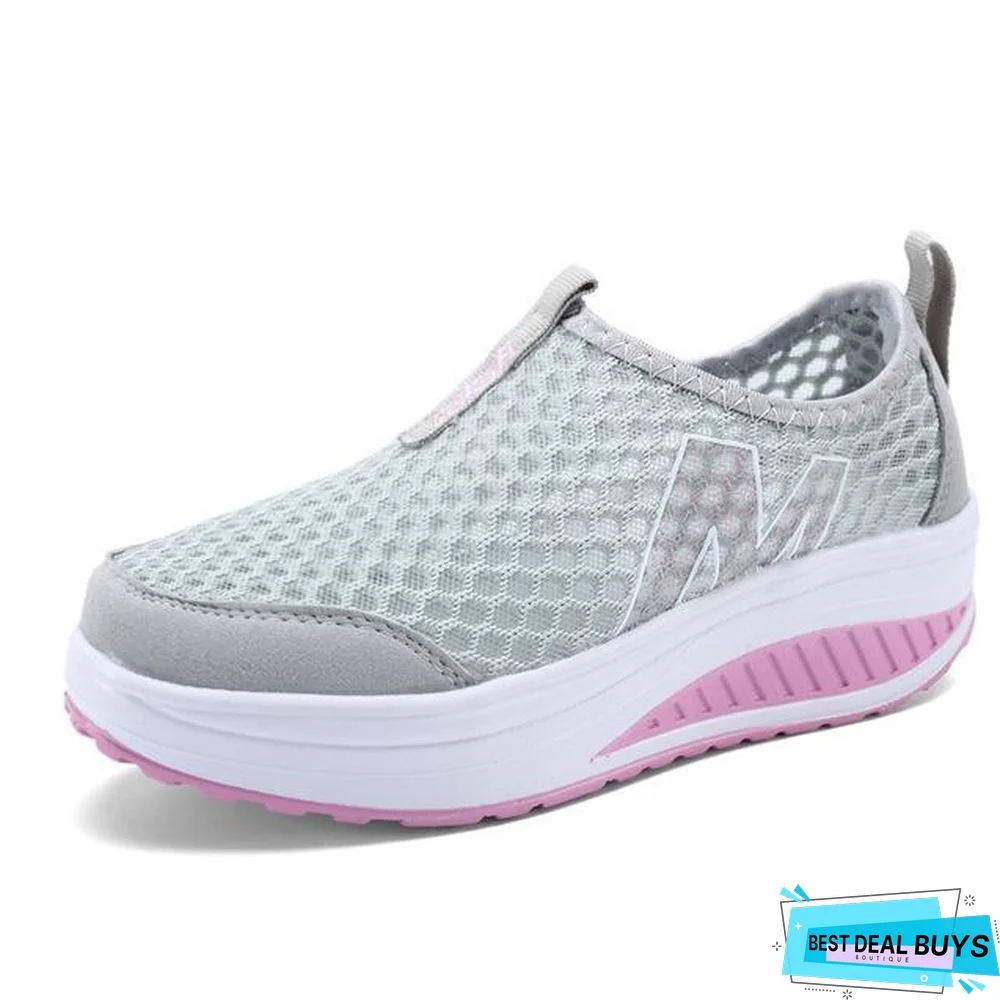 Women's Shoes Casual Breathable Sport Fashion Shoes Walking Flats Height Increasing Women Loafers