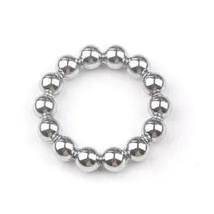 pornhint Pornhint Beads of Bondage Sterling Siver Penis Ring , Ball Cock Ring,male sex toy,cock Ring ,Delayed Ejaculation,Chastity Device,Scrotum Bondage