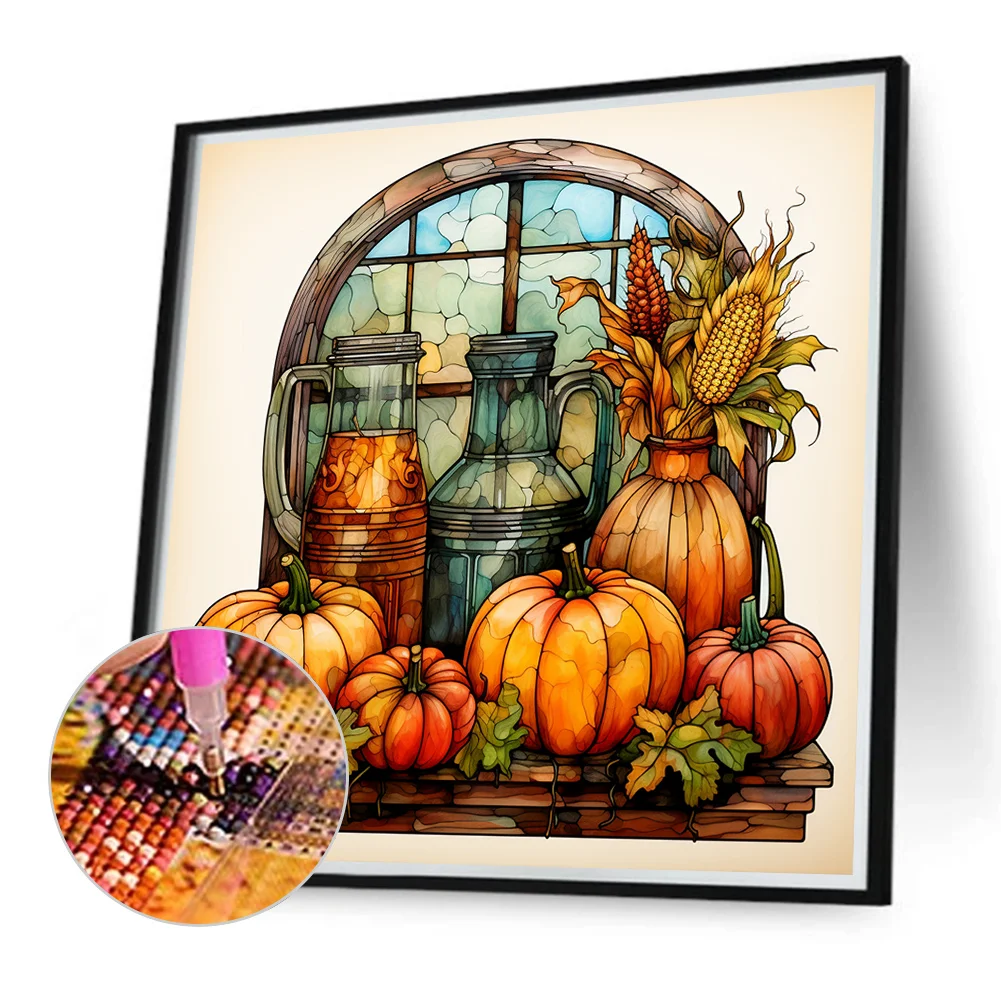 Diamond Painting - Full Round Drill - Pumpkin(Canvas|40*40cm)