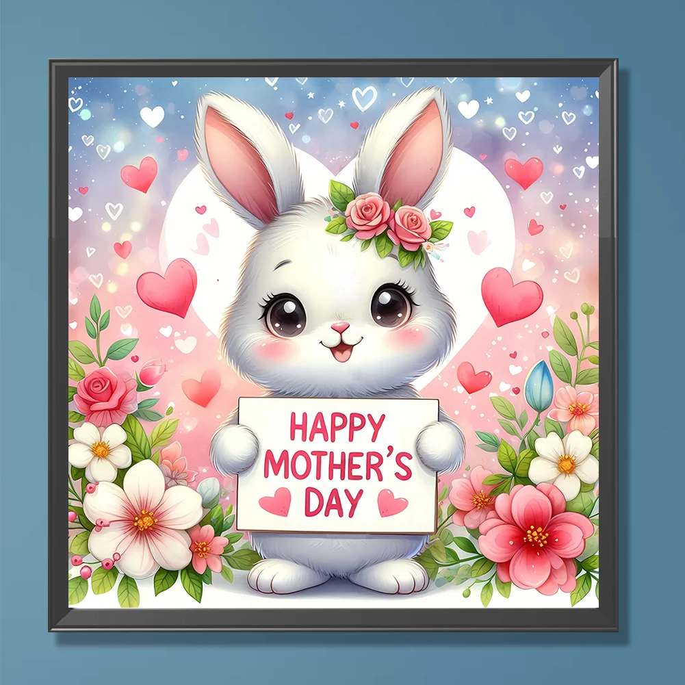 DIY Paint By Number 40*40cm - Mother'S Day Bunny Congratulations