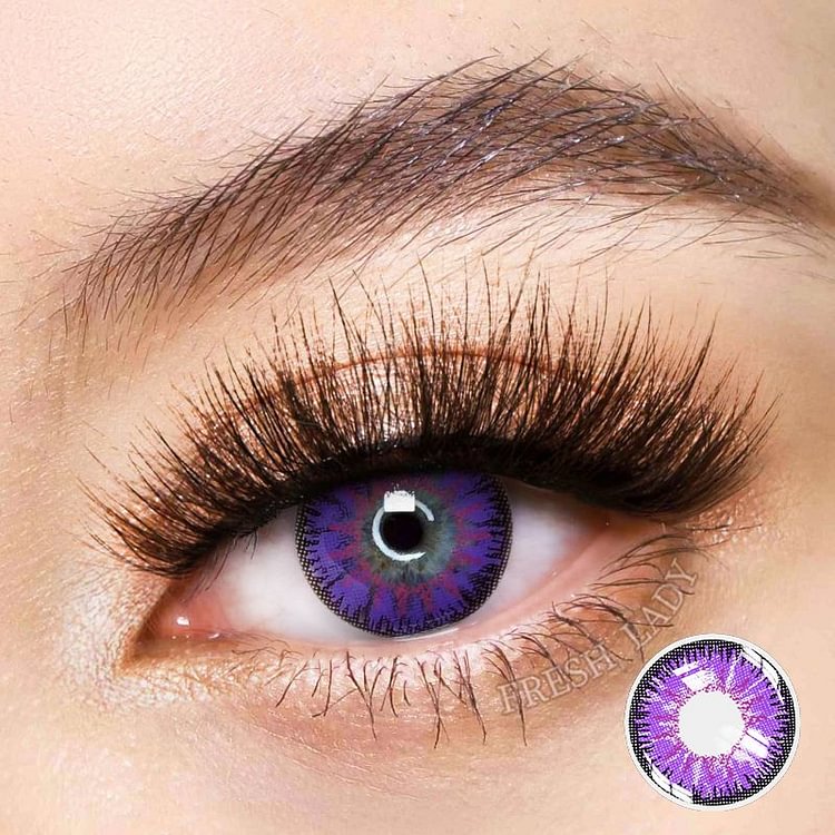 Freshlady Vika Tricolor Purple Colored Contact Lenses
